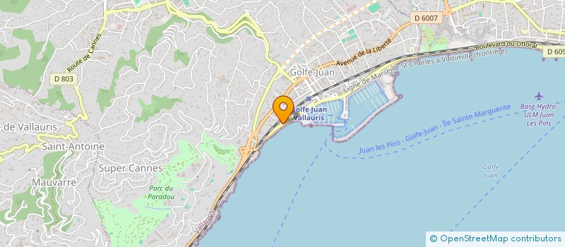 localisation de l'entreprise CAROALGIN  VALLAURIS