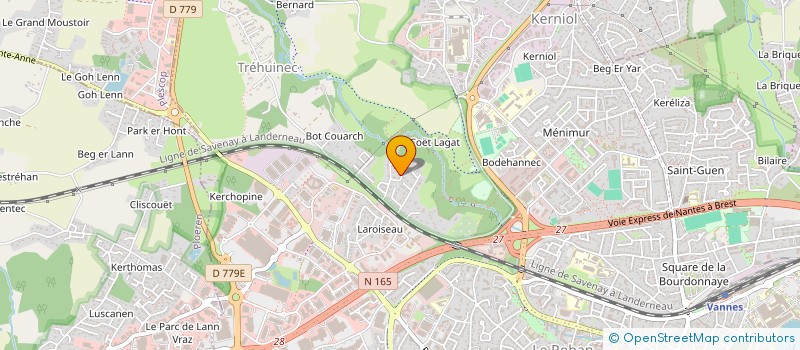 localisation de l'entreprise CAROBA à VANNES