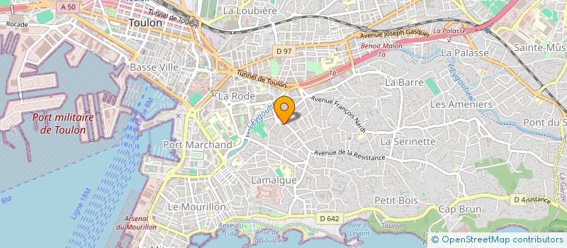 localisation de l'entreprise CAROBAS  TOULON