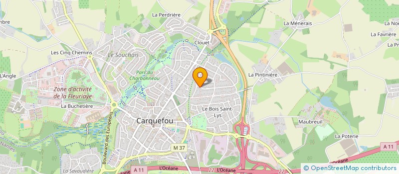 localisation de l'entreprise CARODI  CARQUEFOU