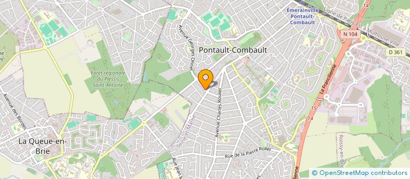 localisation de l'entreprise CARODIAM à PONTAULT-COMBAULT