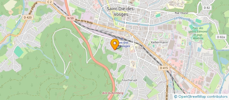 localisation de l'entreprise CARODOR  SAINT-DIE-DES-VOSGES