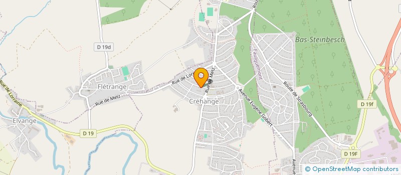 localisation de l'entreprise CAROFAB KINE  CREHANGE