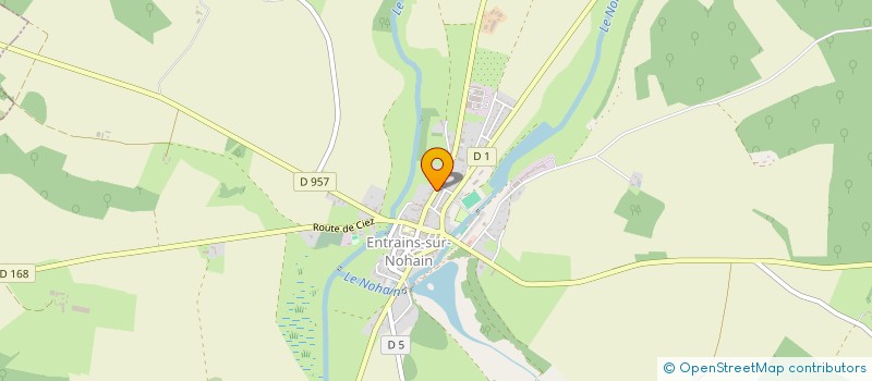 localisation de l'entreprise CAROFLAM ETS JUIGNET à ENTRAINS-SUR-NOHAIN