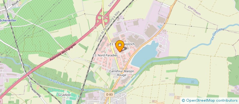 localisation de l'entreprise CAROLAND à SELESTAT