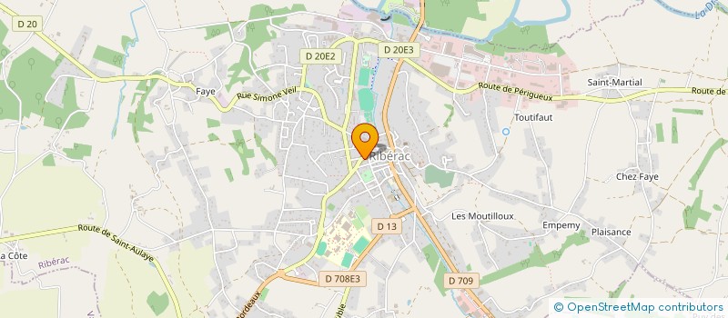 localisation de l'entreprise CAROLE  RIBERAC