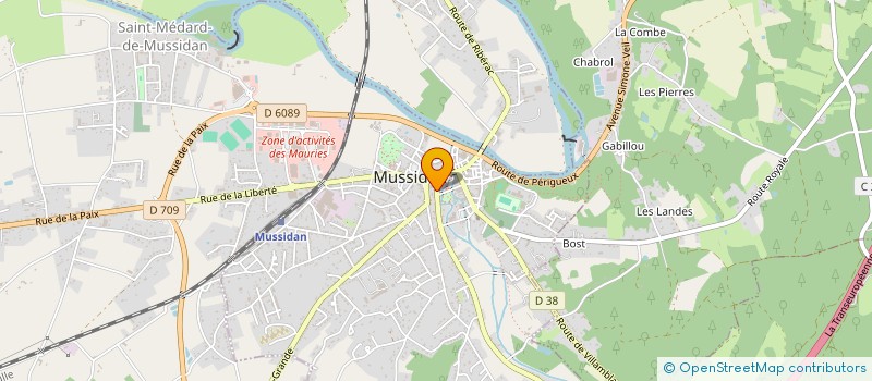 localisation de l'entreprise CAROLE BEAUTE à MUSSIDAN