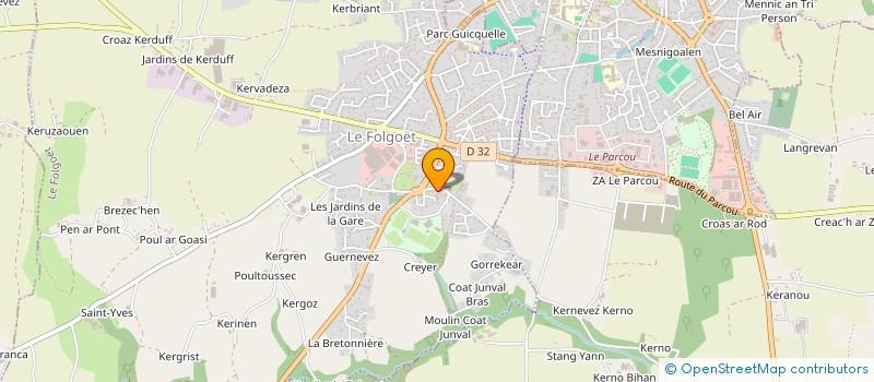 localisation de l'entreprise CAROLE MERRIEN  LE FOLGOET