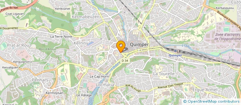 localisation de l'entreprise CAROLEGALL  QUIMPER