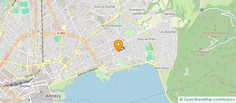 localisation de l'entreprise CAROLI TRANSACTIONS IMMOBILIERES  MENTHON-SAINT-BERNARD