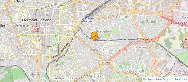 localisation de l'entreprise CAROLINE  CLERMONT-FERRAND