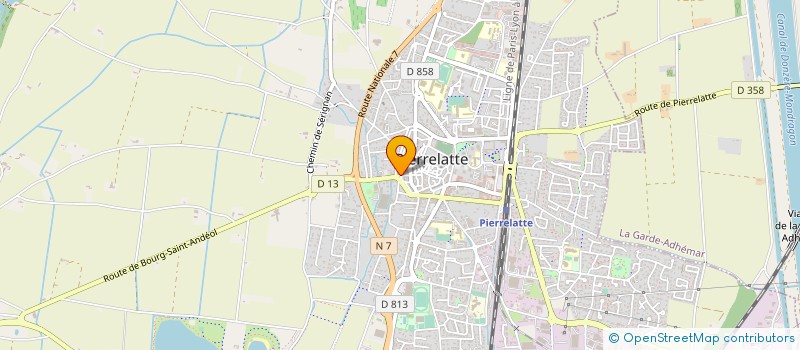 localisation de l'entreprise CAROLINE CARDON SARL  PIERRELATTE