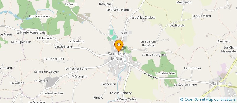 localisation de l'entreprise CAROLINE COIFFURE  SAINT-MARC-LE-BLANC