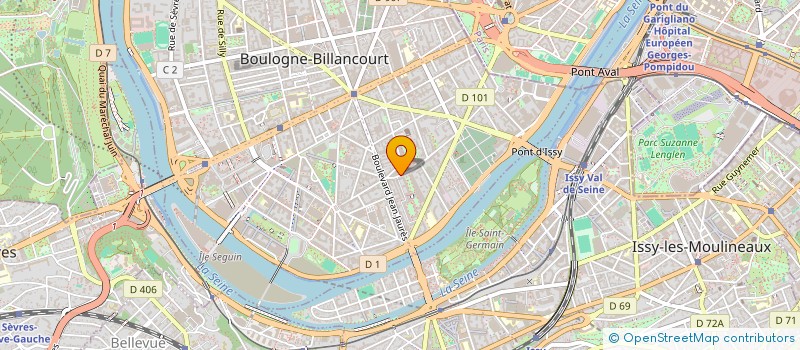 localisation de l'entreprise CAROLINE HARDY CONSEIL  BOULOGNE-BILLANCOURT
