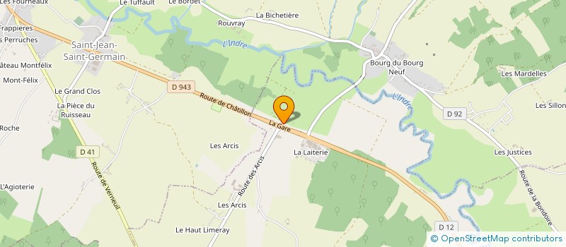 localisation de l'entreprise CAROLINE MICHENEAU ET STEPHANE ROUSSY  LOCHES