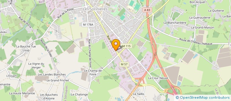 localisation de l'entreprise CAROLINE OGER & ELODIE BUREAU, NOTAIRES ASSOCIEES  LES SORINIERES