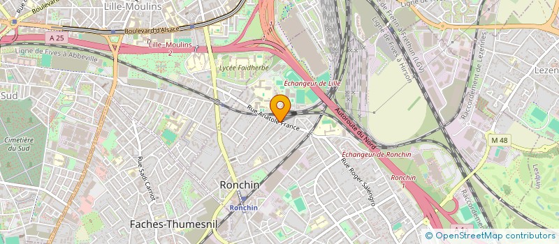 localisation de l'entreprise CAROLINE STEPHANE ASSOCIES  RONCHIN