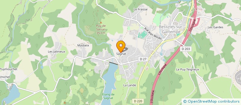 localisation de l'entreprise CAROLISA 1  BESSINES-SUR-GARTEMPE