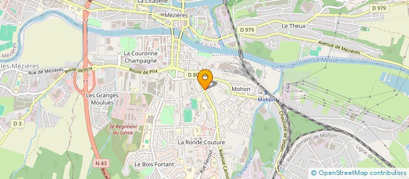localisation de l'entreprise CAROLO MENUISERIE à CHARLEVILLE-MEZIERES