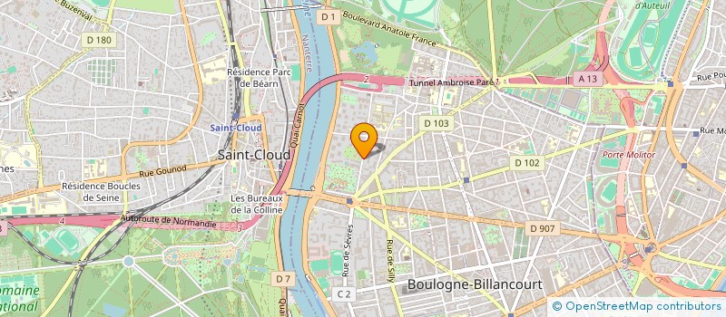 localisation de l'entreprise CARON à BOULOGNE-BILLANCOURT