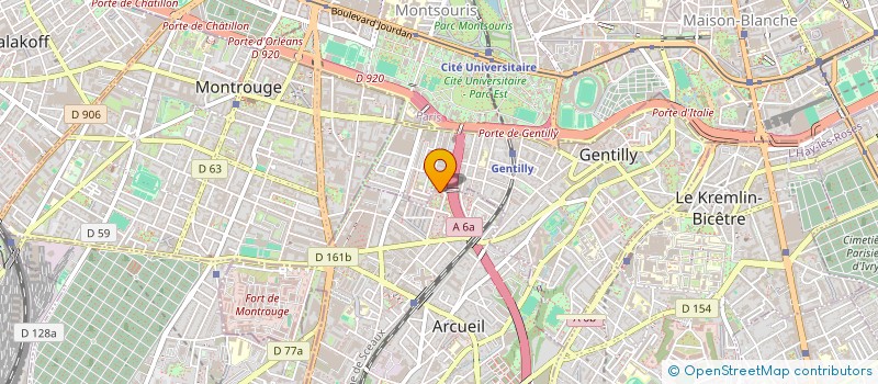localisation de l'entreprise CARON 88  ARCUEIL