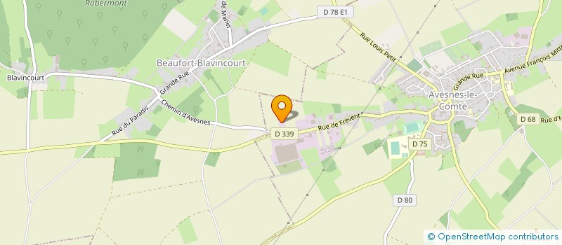 localisation de l'entreprise CARON CAMILLE ET FILS  AVESNES-LE-COMTE