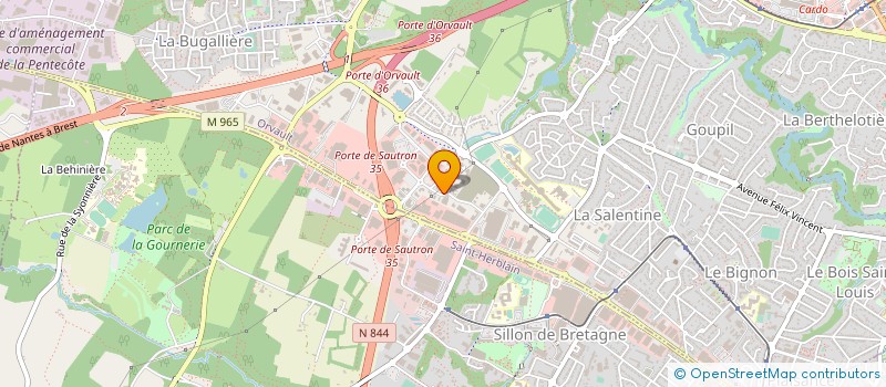 localisation de l'entreprise CARON PISCINES à ORVAULT