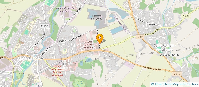 localisation de l'entreprise CAROOR  TIGNIEU-JAMEYZIEU