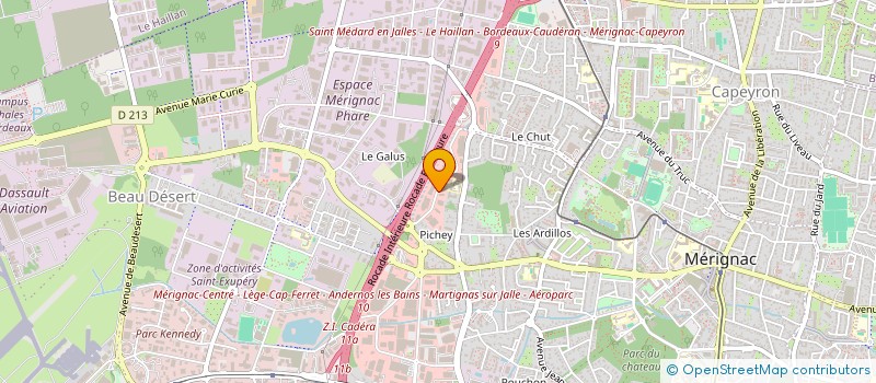 localisation de l'entreprise CAROSO à MERIGNAC