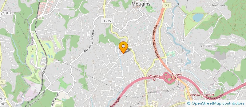 localisation de l'entreprise CAROSUD à MOUGINS