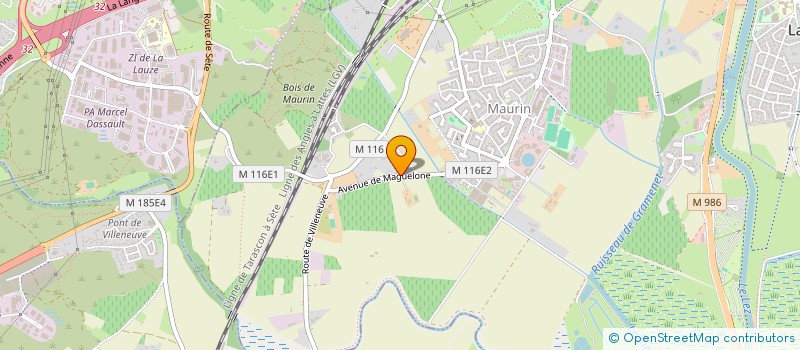 localisation de l'entreprise CAROUBE à LATTES