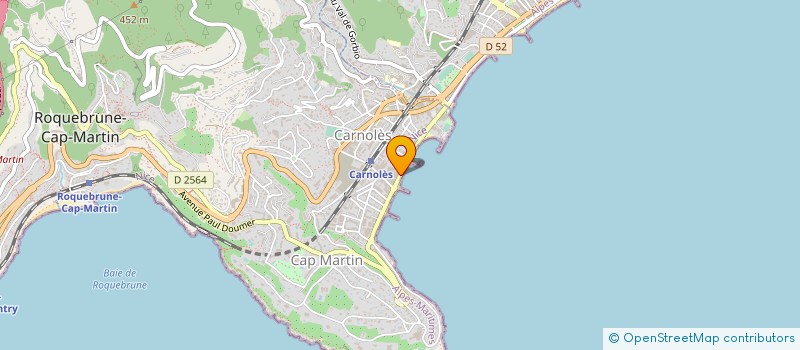 localisation de l'entreprise CAROUBIERS CTIM à ROQUEBRUNE-CAP-MARTIN