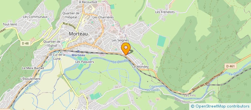 localisation de l'entreprise CAROUGE à MORTEAU