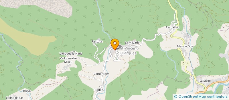 localisation de l'entreprise CAROUX BTP  OLARGUES