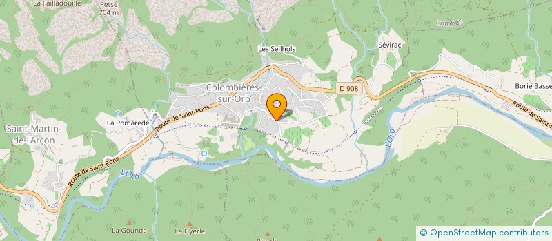 localisation de l'entreprise CAROUX ENDANSE à COLOMBIERES-SUR-ORB