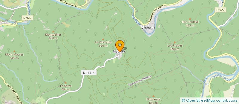 localisation de l'entreprise CAROUX X TRAIL  TAUSSAC-LA-BILLIERE