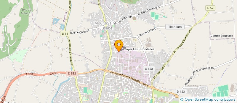 localisation de l'entreprise CARPANET BALAYAGE 26  MOURS-SAINT-EUSEBE