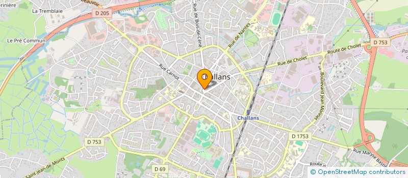 localisation de l'entreprise CARPE DIEM TRAVAUX COURTAGE  CHALLANS