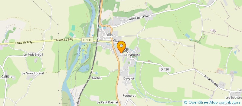 localisation de l'entreprise CARPE FIGHT PASSION 03 (CFP03)  BILLY