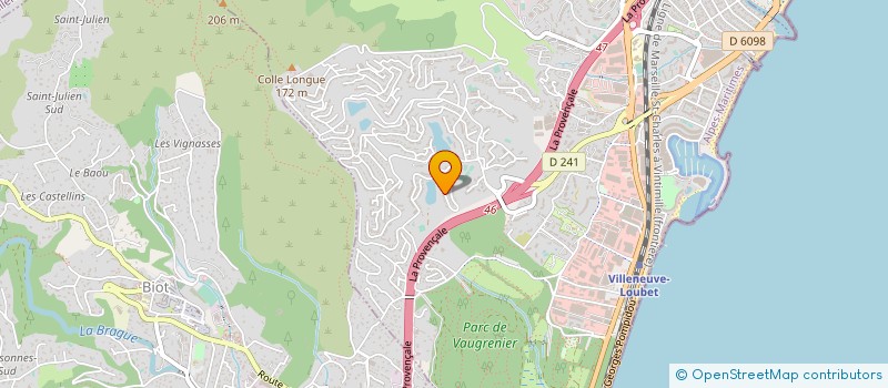 localisation de l'entreprise CARPENA ELECTRICITE à VILLENEUVE-LOUBET