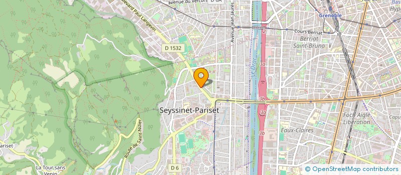 localisation de l'entreprise CARPRO à SEYSSINET-PARISET