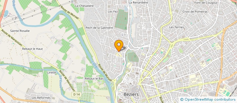 localisation de l'entreprise CARQUIRON à BEZIERS