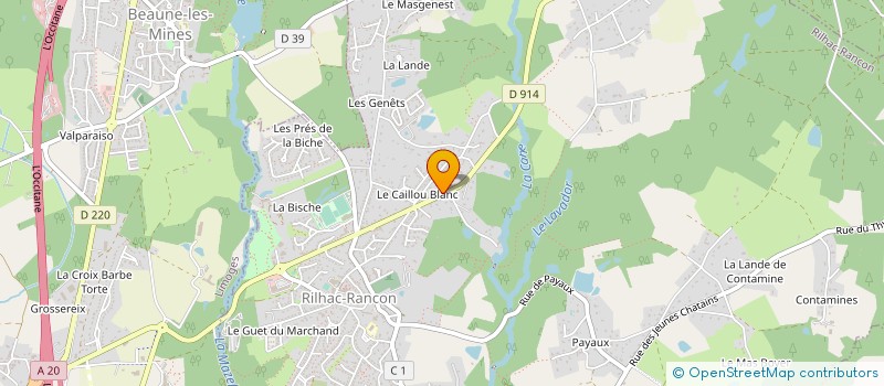 localisation de l'entreprise CARR'O DESIGN à RILHAC-RANCON