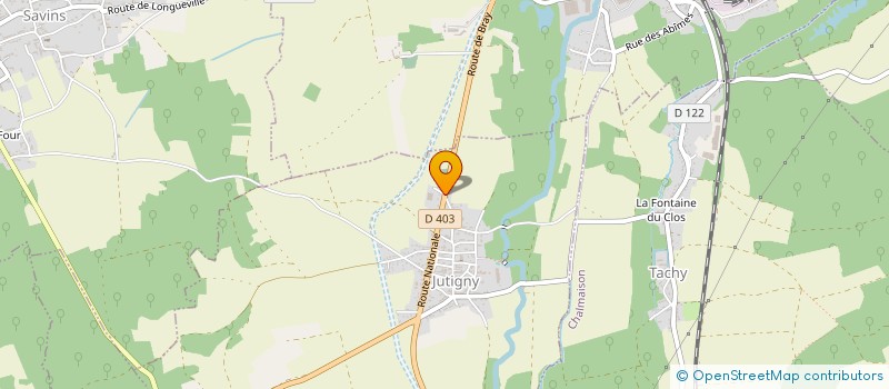 localisation de l'entreprise CARRE BLEU  JUTIGNY