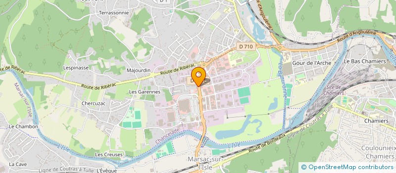 localisation de l'entreprise CARRE D'ART ET DE COMMUNICATION  MARSAC SUR L'ISLE