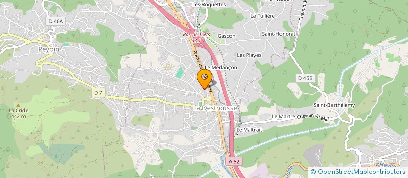 localisation de l'entreprise CARRE D'AS  LA DESTROUSSE