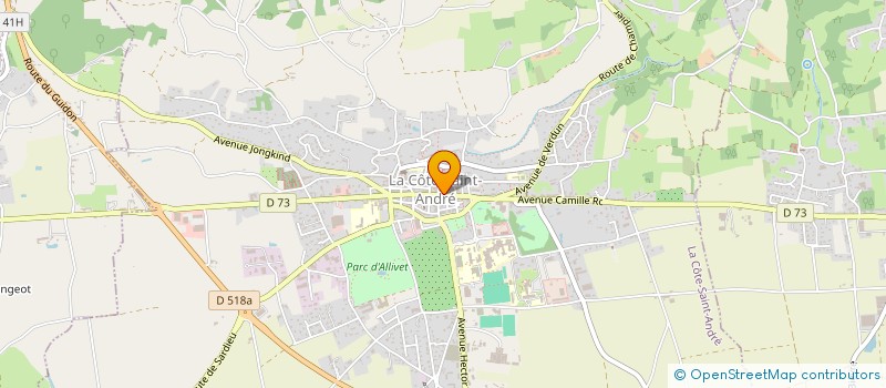 localisation de l'entreprise CARRE D'AS  LA COTE-SAINT-ANDRE