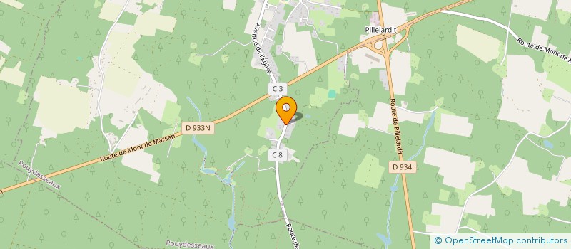 localisation de l'entreprise CARRE D'AS  POUYDESSEAUX