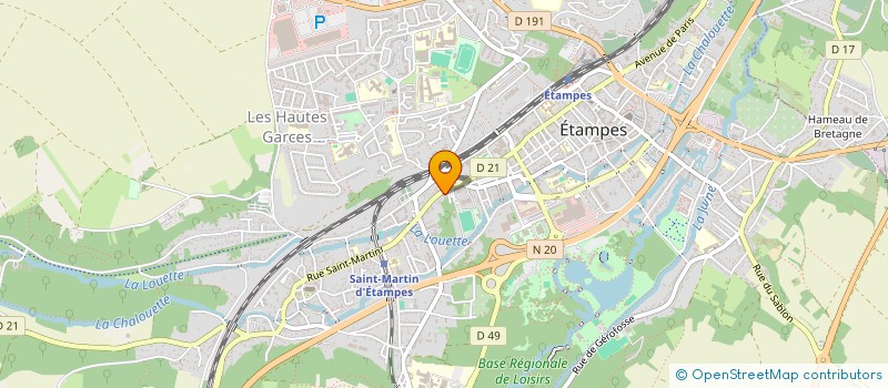 localisation de l'entreprise CARRE D'AS à ETAMPES