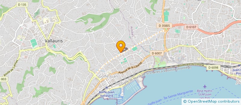 localisation de l'entreprise CARRE D'OR  VALLAURIS